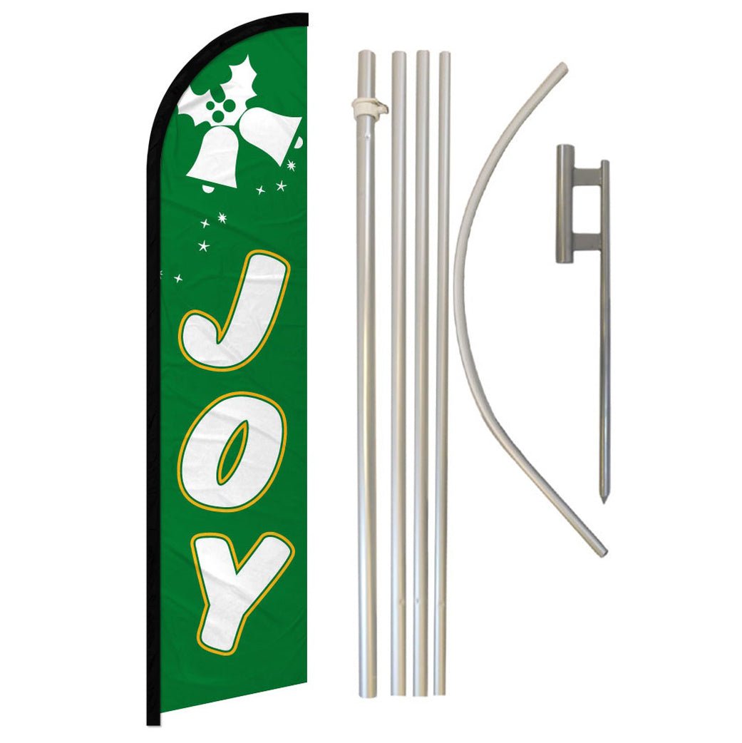 Joy (Bells) Windless Banner Flag & Pole Kit - Flags Importer