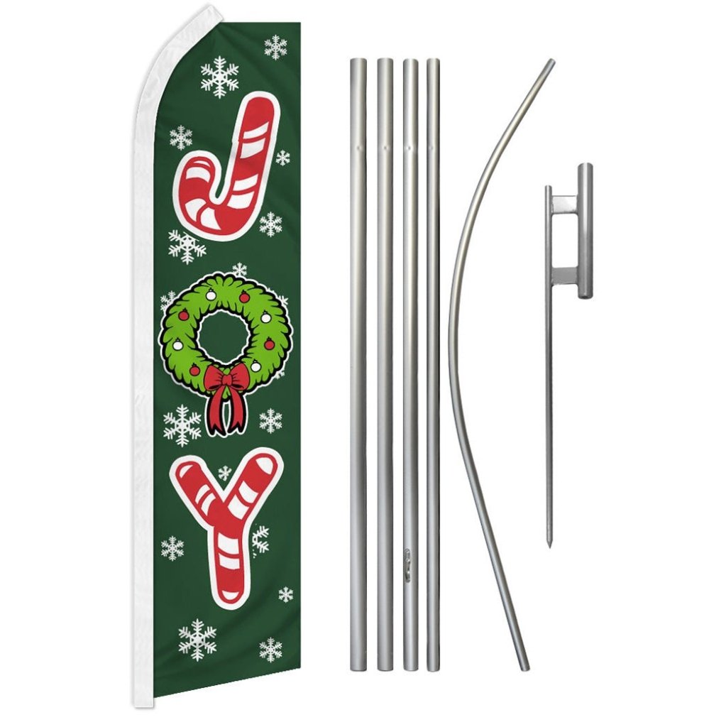 Joy (Candy Cane) Super Flag & Pole Kit - Flags Importer