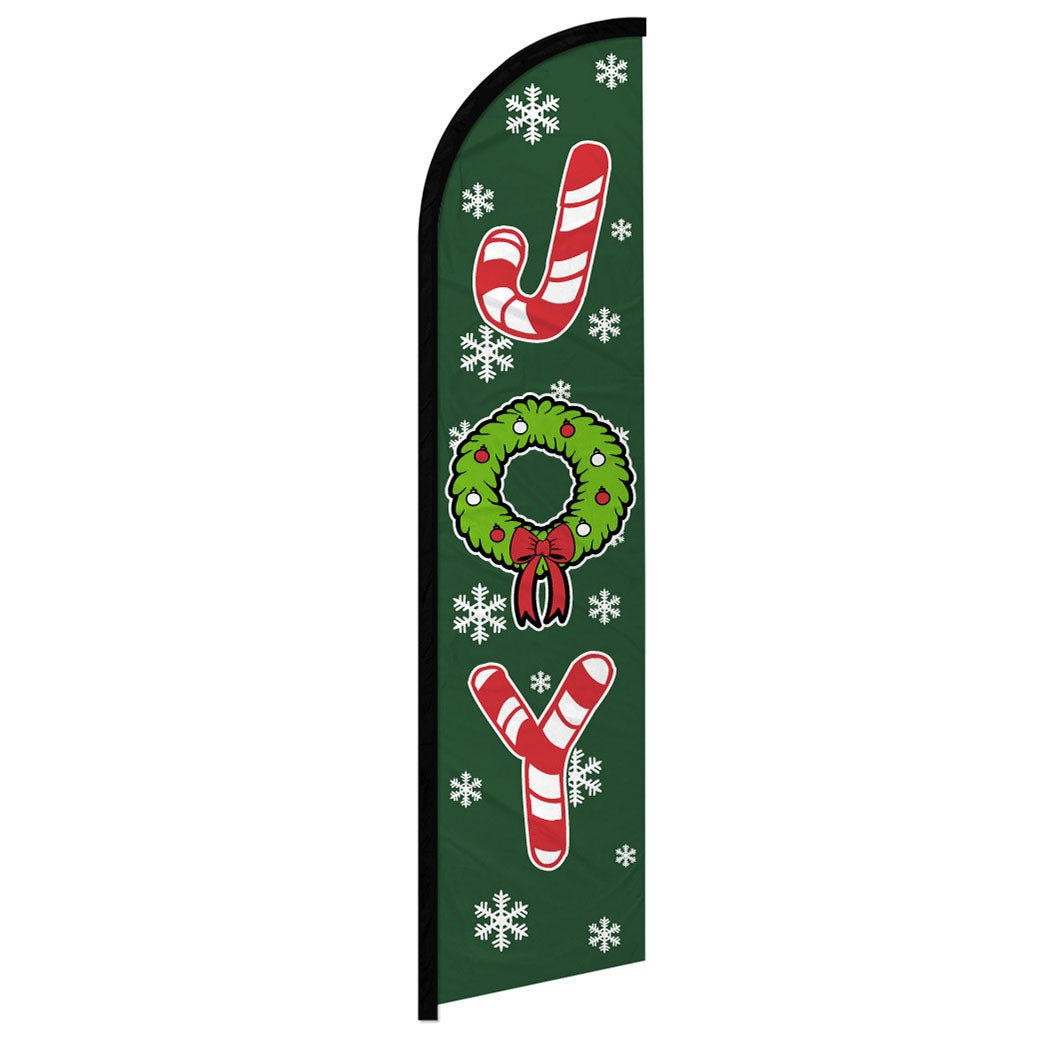 Joy (Candy Cane) Windless Banner Flag - Flags Importer