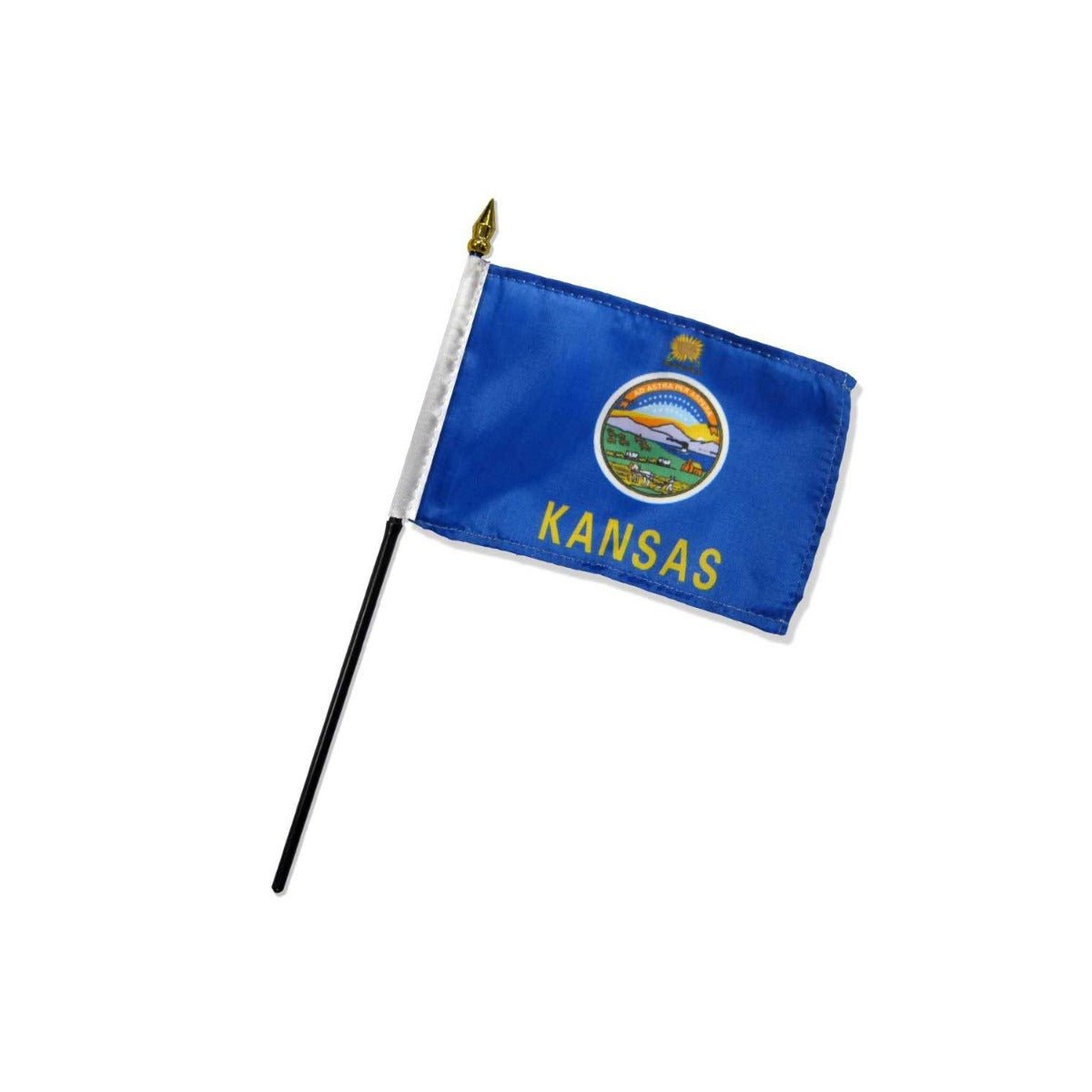 Kansas 4x6in Stick Flag - Flags Importer