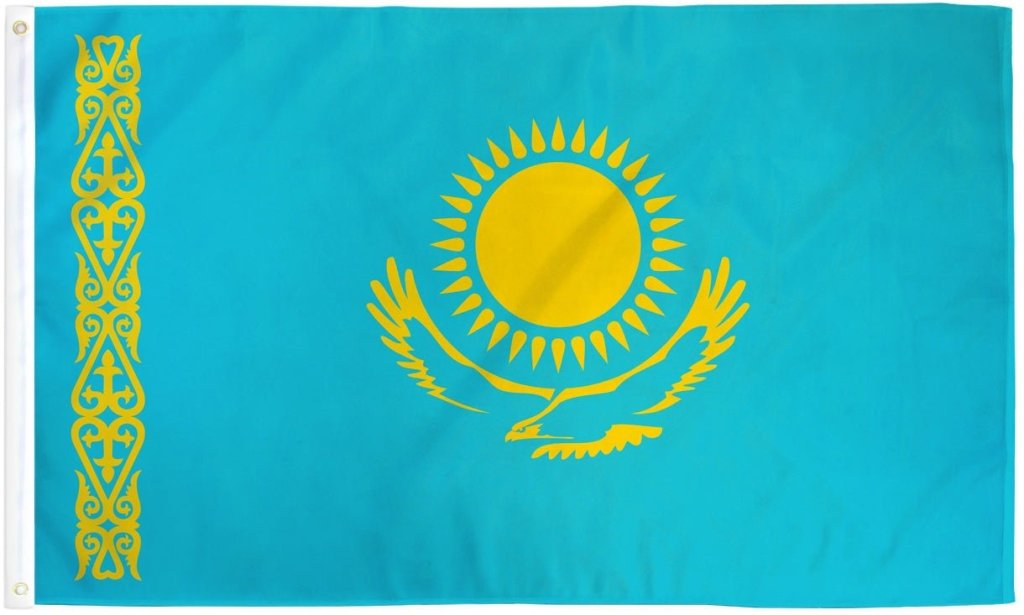 Kazakhstan Flag 2x3ft Poly - Flags Importer