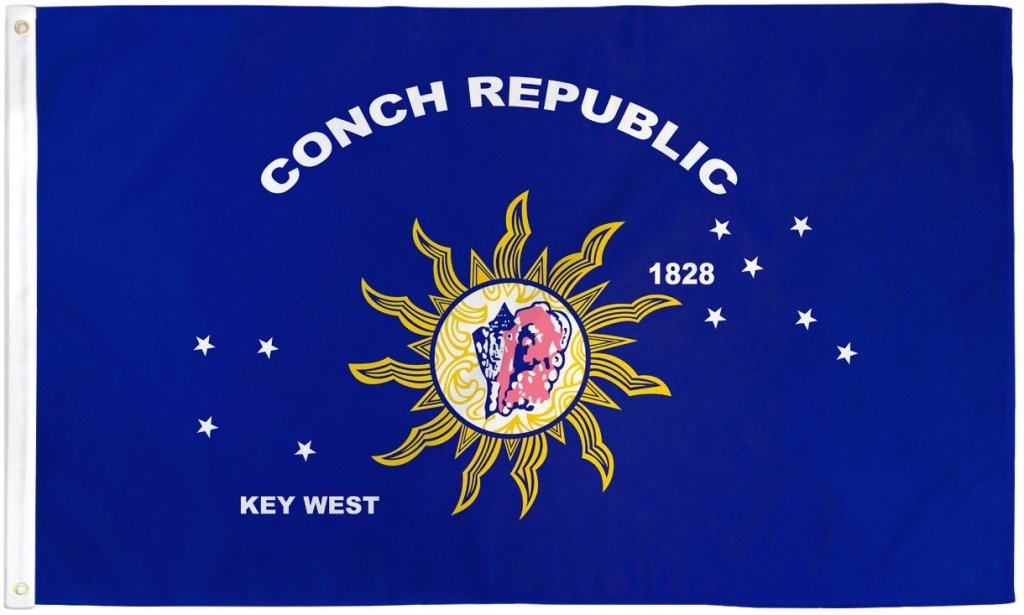 Key West (Conch Republic) Flag 2x3ft Poly - Flags Importer