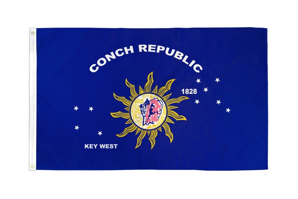 Key West (Conch Republic) Flag 2x3ft Poly - Flags Importer