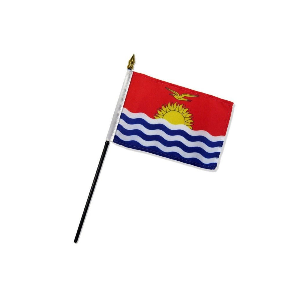 Kiribati 4x6in Stick Flag - Flags Importer