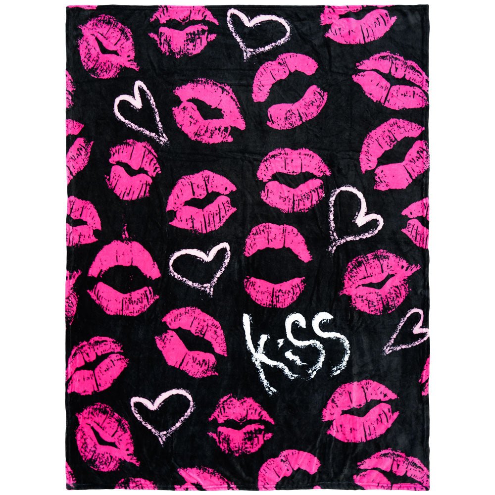 Kiss Kiss (Pink) Soft Plush 50x60in Blanket - Flags Importer