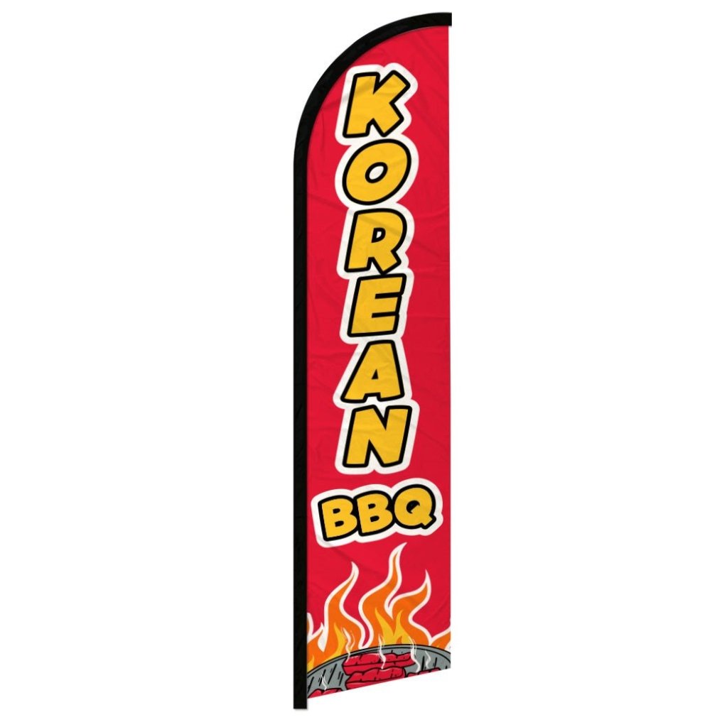 Korean BBQ Windless Banner Flag - Flags Importer