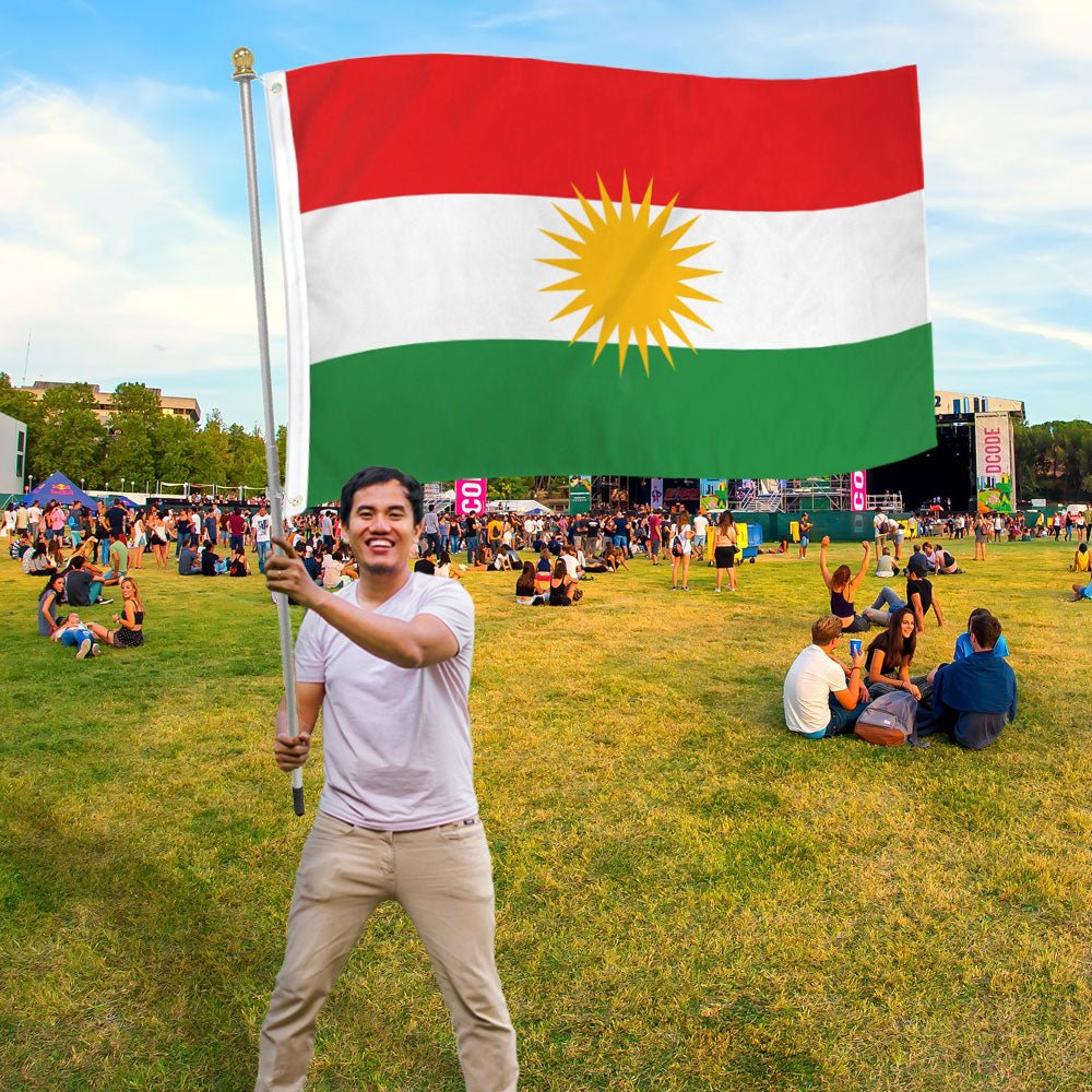 Kurdistan Flag 3x5ft Poly - Flags Importer