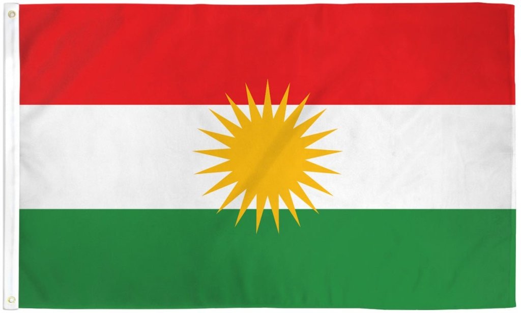 Kurdistan Flag 3x5ft Poly - Flags Importer