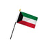 Kuwait 4x6in Stick Flag - Flags Importer