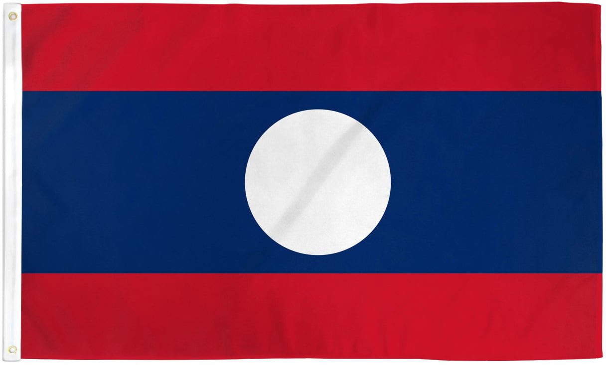 Laos Flag 2x3ft Poly - Flags Importer