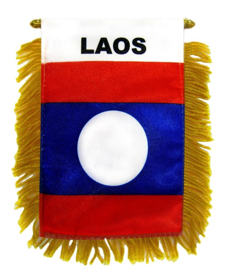 Laos Mini Banner - Flags Importer