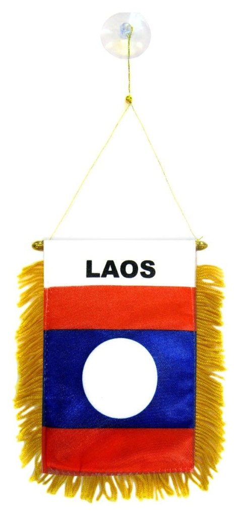 Laos Mini Banner - Flags Importer