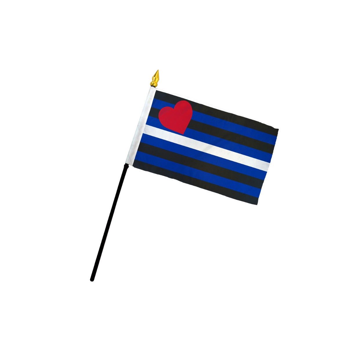 Leather Pride 4x6in Stick Flag - Flags Importer