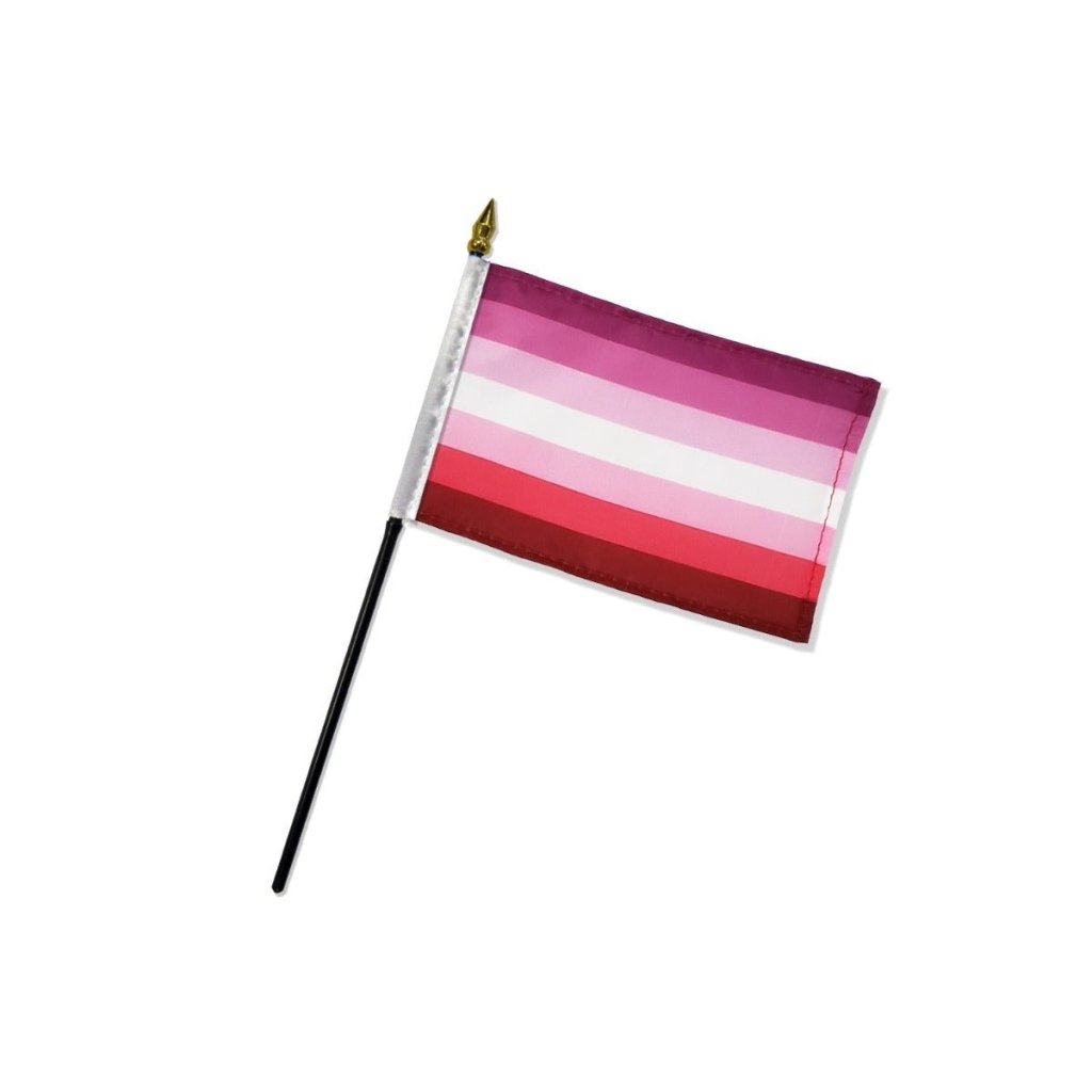 Lesbian (Plain) 4x6in Stick Flag - Flags Importer