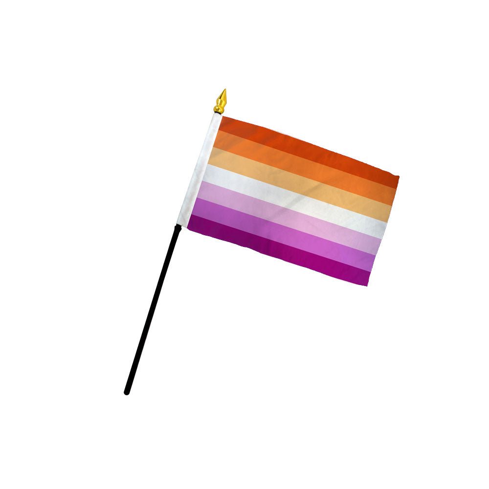 Lesbian (Sunset) 4x6in Stick Flag - Flags Importer