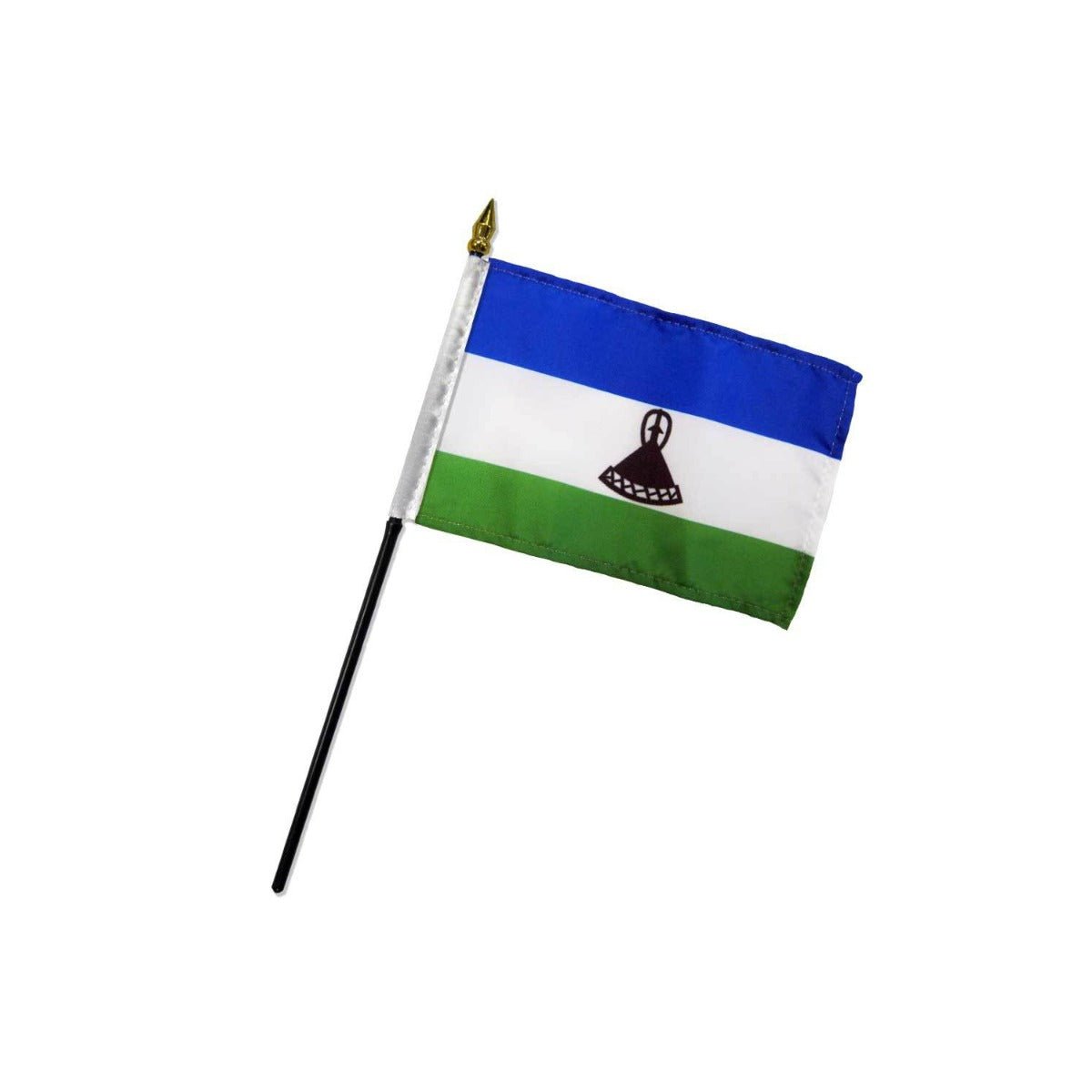 Lesotho 4x6in Stick Flag - Flags Importer