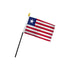 Liberia 4x6in Stick Flag - Flags Importer