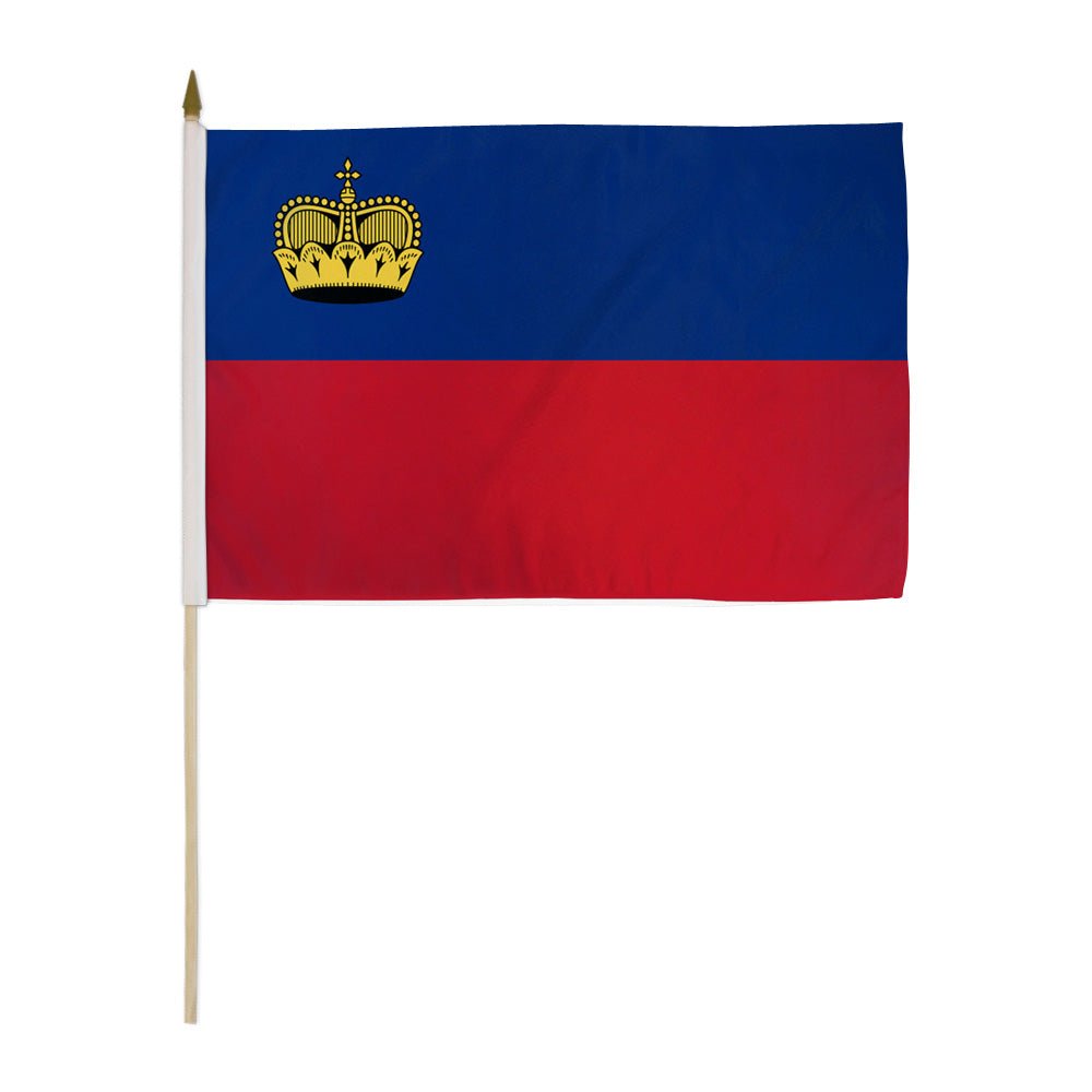 Liechtenstein 12x18in Stick Flag - Flags Importer