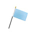 Light Blue Solid Color 4x6in Stick Flag - Flags Importer