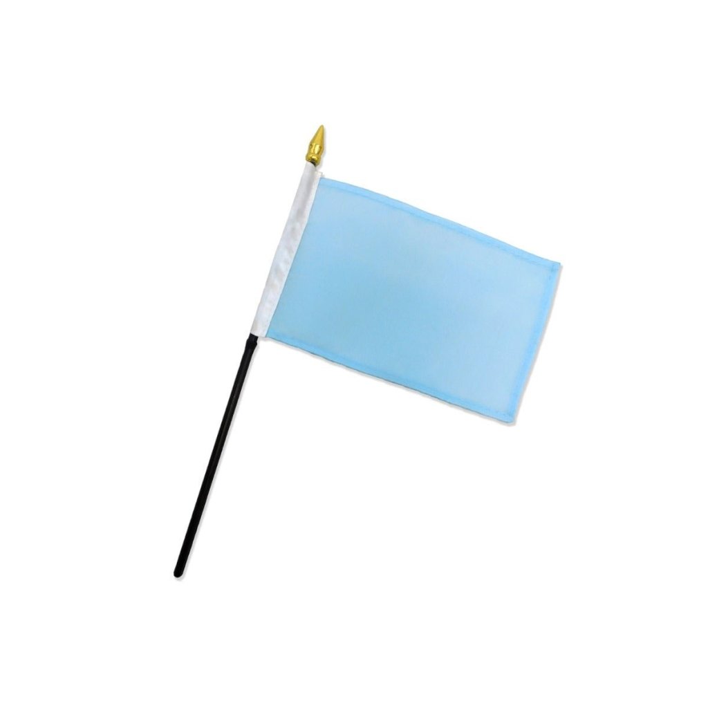 Light Blue Solid Color 4x6in Stick Flag - Flags Importer