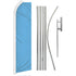 Light Blue Solid Color Super Flag & Pole Kit - Flags Importer