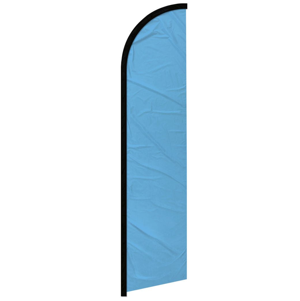 Light Blue Solid Color Windless Banner Flag - Flags Importer