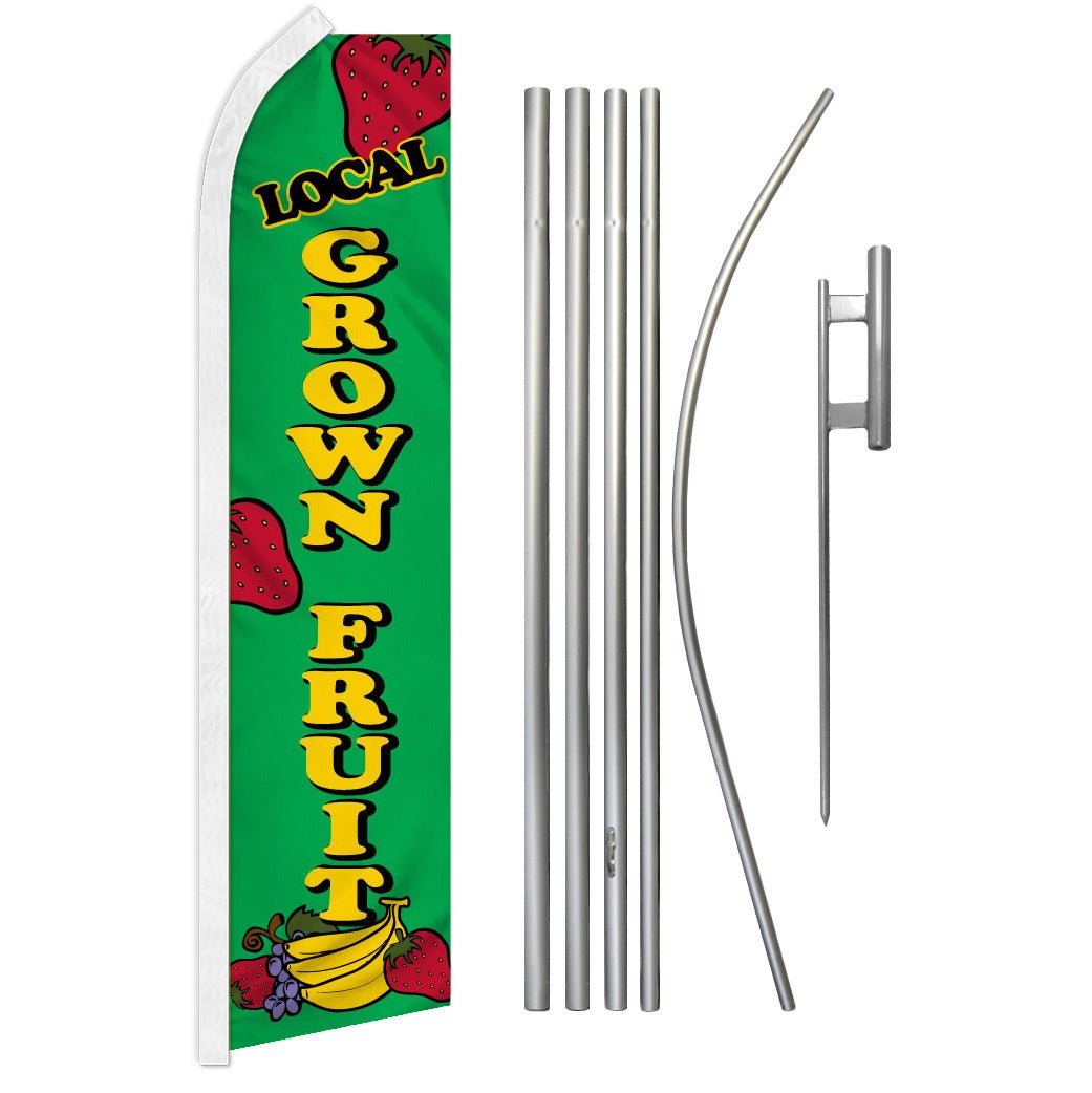 Local Grown Fruit Super Flag & Pole Kit - Flags Importer