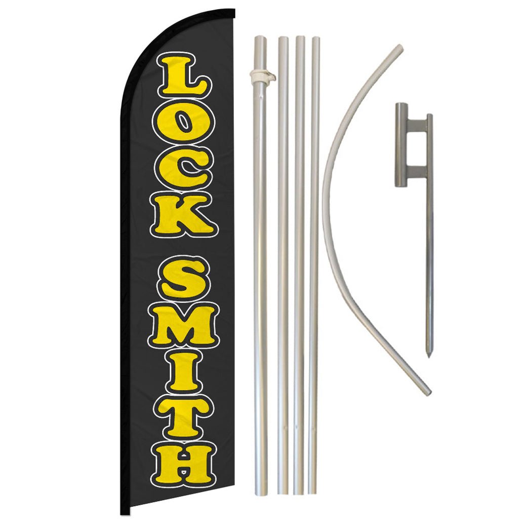 Locksmith Windless Banner Flag & Pole Kit - Flags Importer