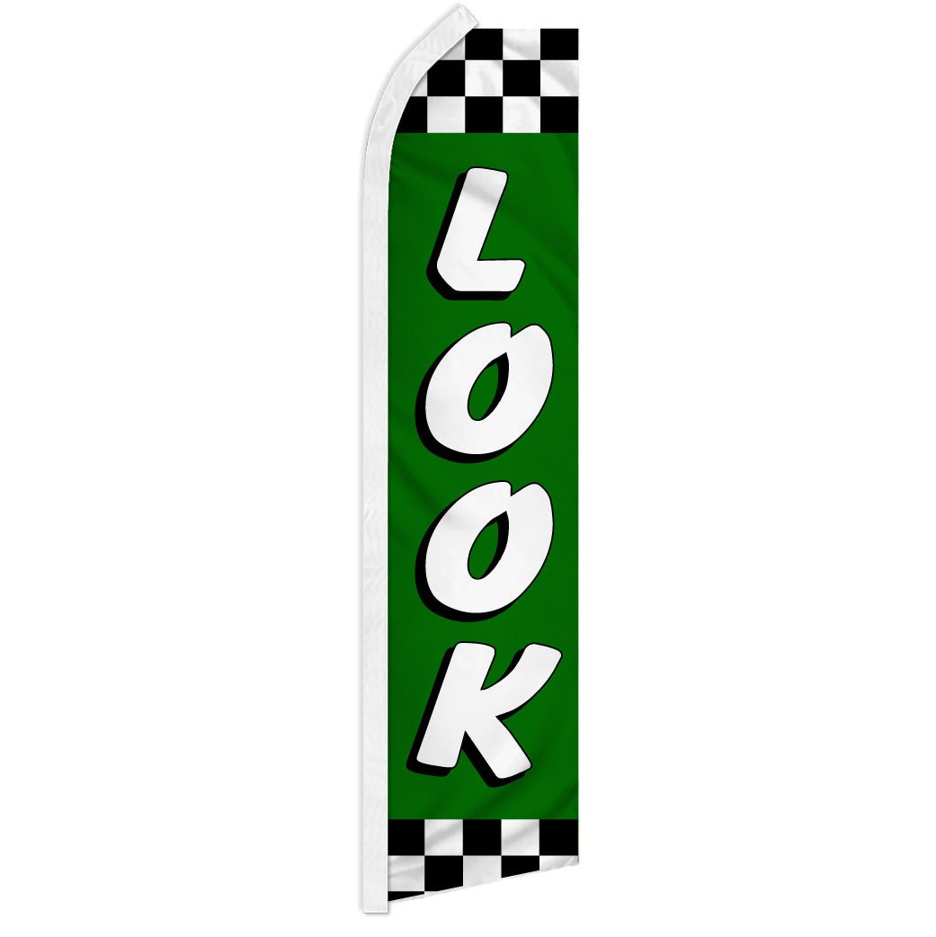 Look (Green Checkered) Super Flag - Flags Importer