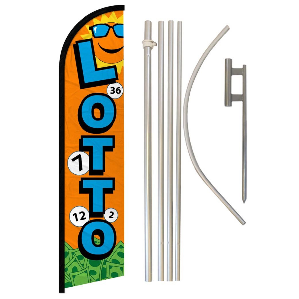 Lotto Windless Banner Flag & Pole Kit - Flags Importer