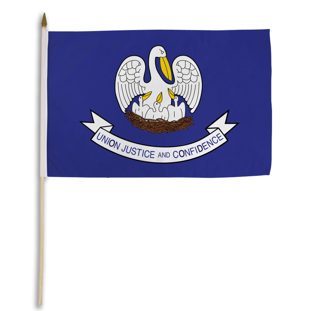 Louisiana 12x18in Stick Flag - Flags Importer