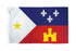 Louisiana Acadiana Flag 3x5ft Poly - Flags Importer