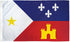 Louisiana Acadiana Flag 3x5ft Poly - Flags Importer