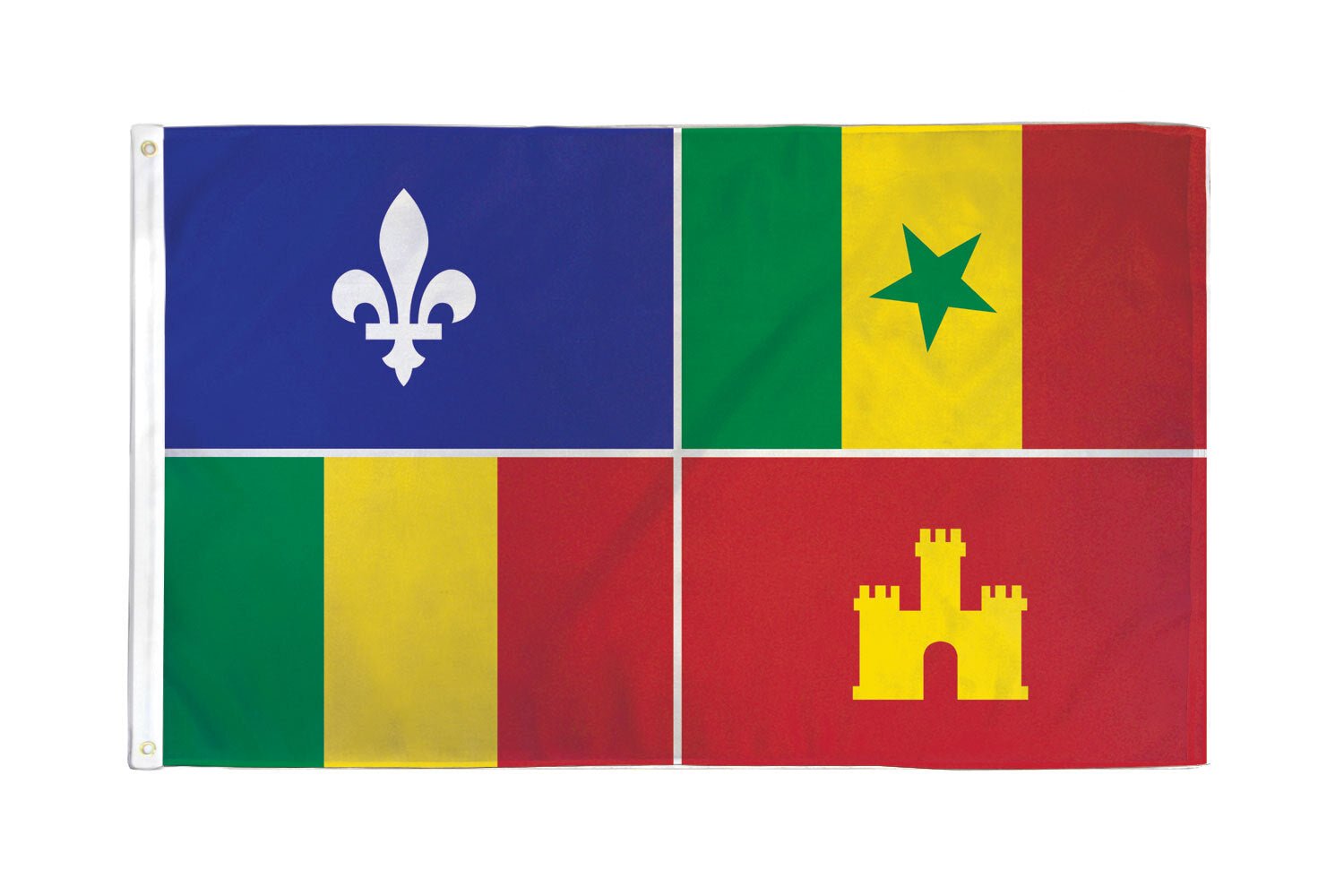 Louisiana Creole Flag 3x5ft Poly - Flags Importer