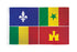 Louisiana Creole Flag 3x5ft Poly - Flags Importer