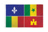 Louisiana Creole Flag 3x5ft Poly - Flags Importer