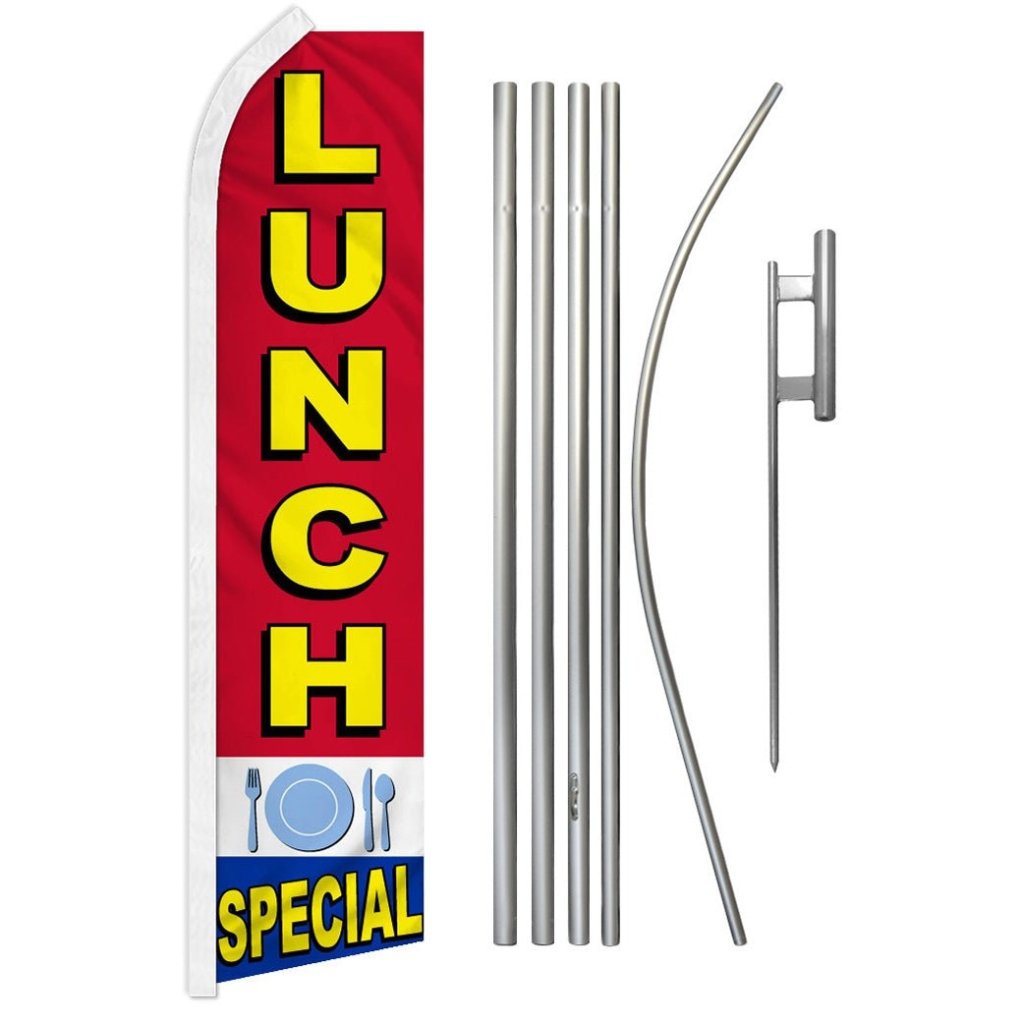 Lunch Special Super Flag & Pole Kit - Flags Importer