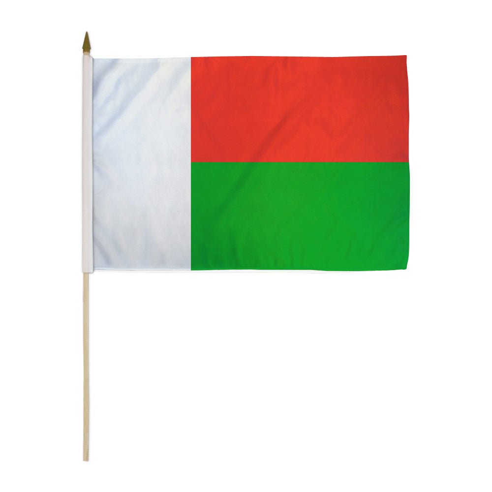 Madagascar 12x18in Stick Flag - Flags Importer