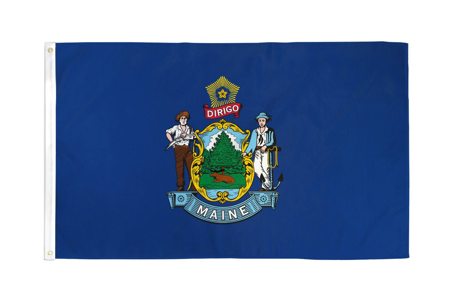 Maine Flag 3x5ft Poly - Flags Importer