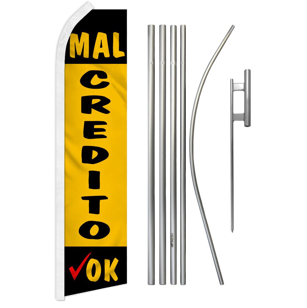 Mal Credito Ok Super Flag & Pole Kit - Flags Importer