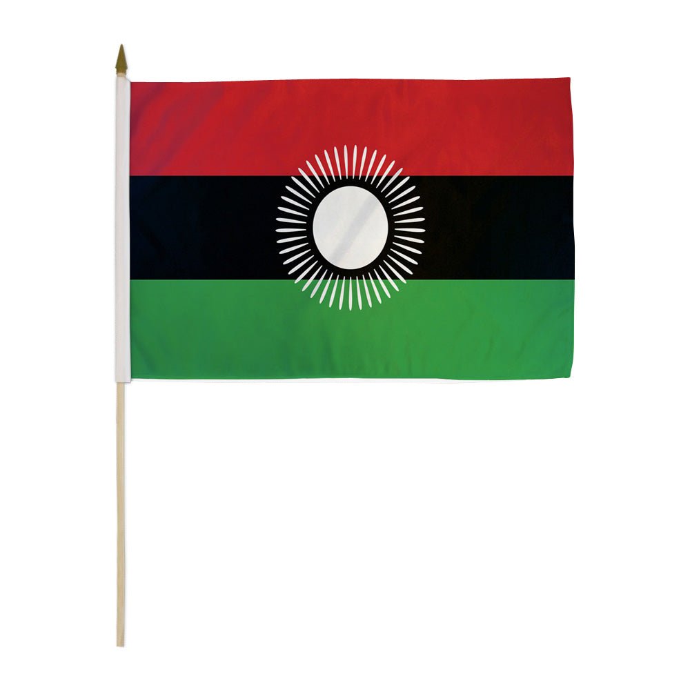 Malawi (2010 - 2012) 12x18in Stick Flag - Flags Importer