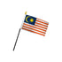 Malaysia 4x6in Stick Flag - Flags Importer