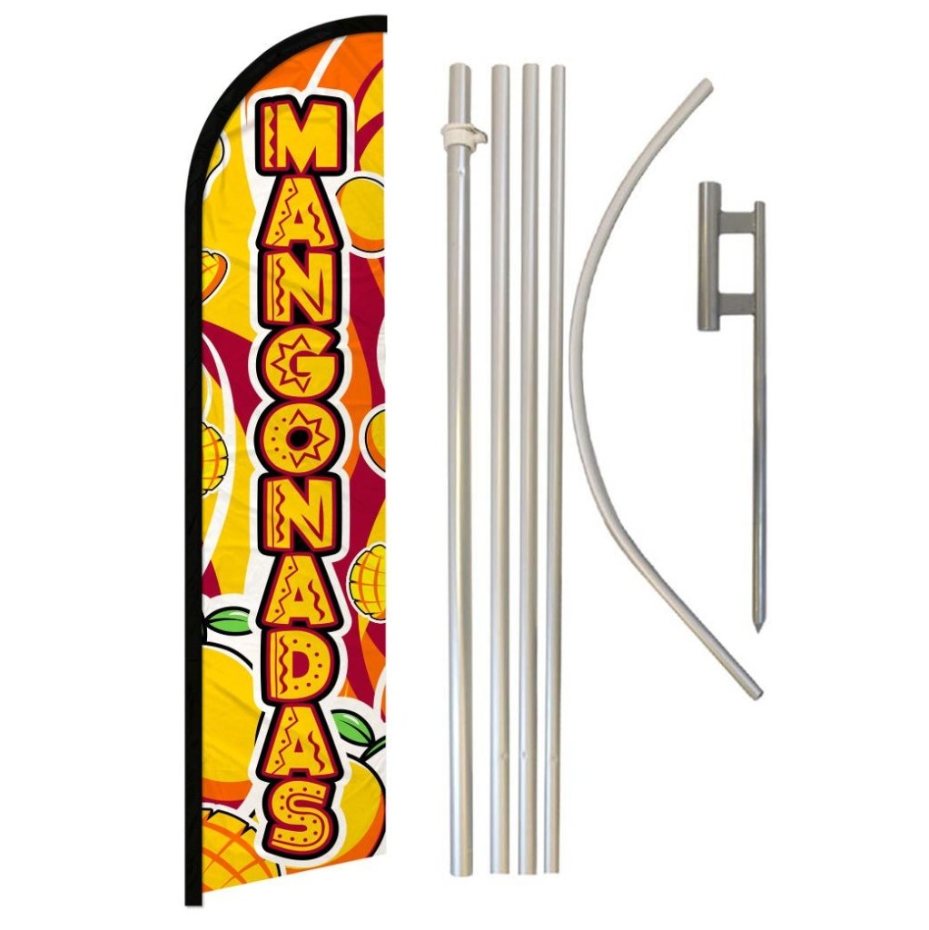 Mangonadas Windless Banner Flag & Pole Kit - Flags Importer