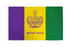 Mardi Gras (Crown) Flag 3x5ft Poly - Flags Importer