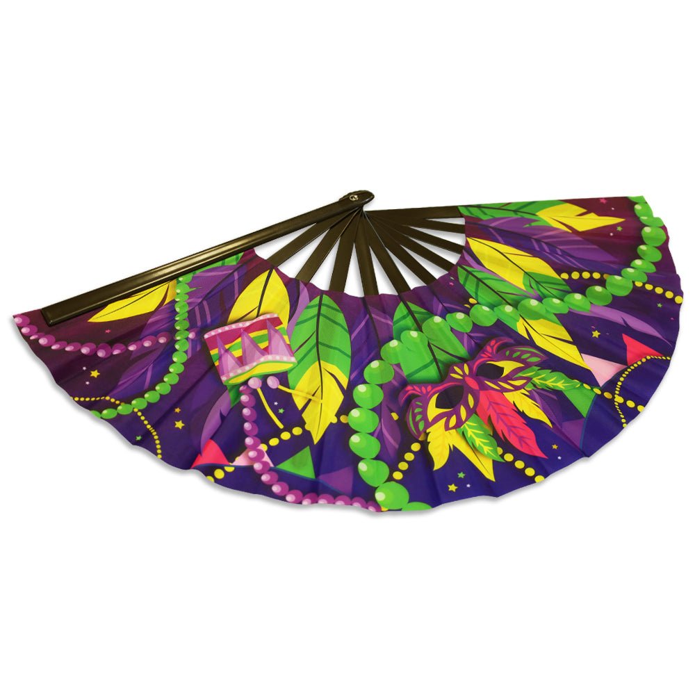 Mardi Gras (Party) X - Large Hand Fan - Flags Importer