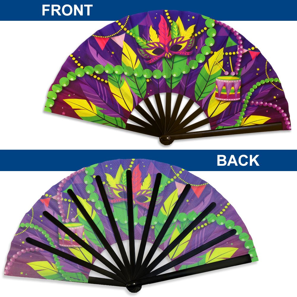 Mardi Gras (Party) X - Large Hand Fan - Flags Importer