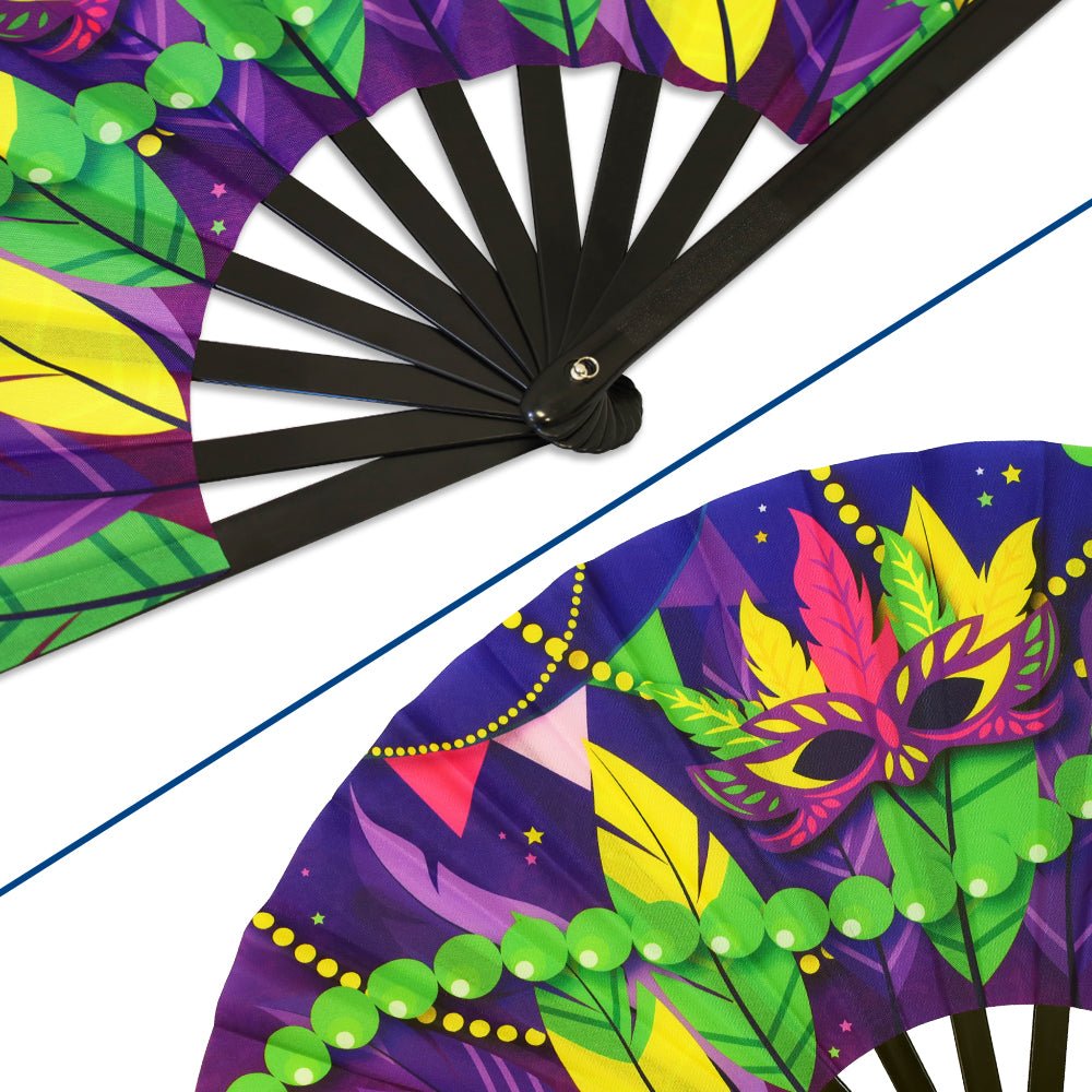 Mardi Gras (Party) X - Large Hand Fan - Flags Importer