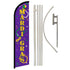 Mardi Gras Windless Banner Flag & Pole Kit - Flags Importer