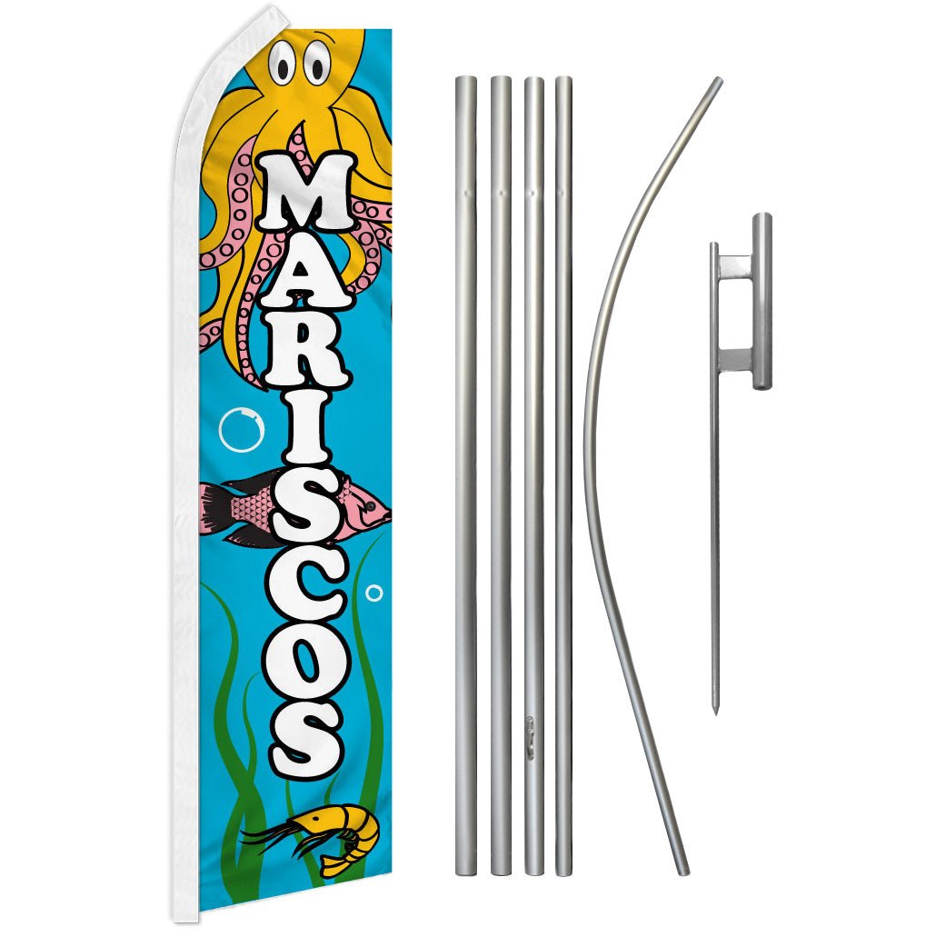 Mariscos Super Flag & Pole Kit - Flags Importer