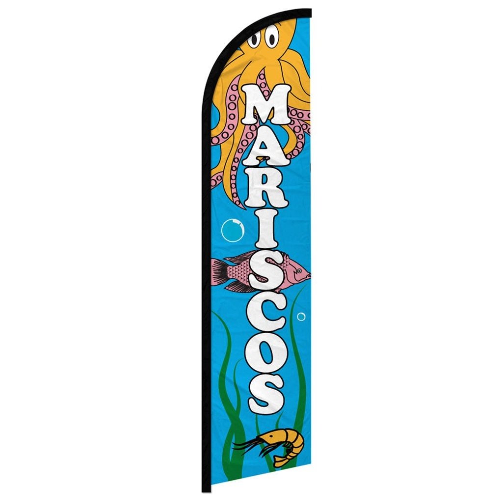 Mariscos Windless Banner Flag - Flags Importer